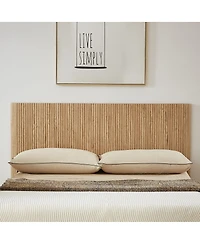 Streamdale Furniture King Size Wooden corrugated curved lines, No Box Spring Needed