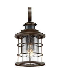 John Timberland Hogan High Traditional Outdoor Wall Light Fixture Mount Porch House Set of 2 Motion Sensor Bronze Finish