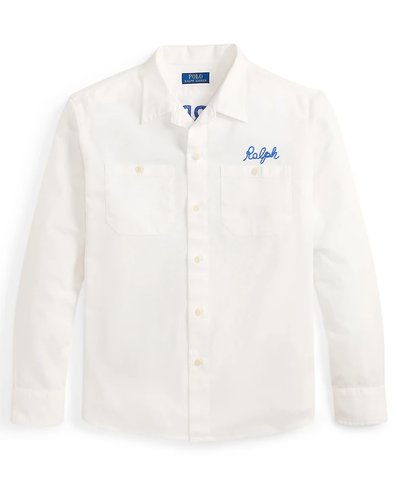 Polo Ralph Lauren Men's Embroidered Herringbone Overshirt