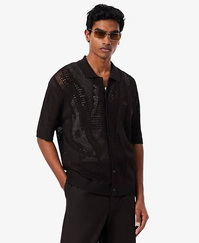 Lacoste Men's Lacy Knit Polo Collar Sweater Shirt
