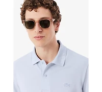 Lacoste Men's Slim-Fit Jacquard Branded Pique Polo Shirt