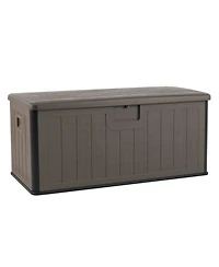Gouun 100-Gallon Hdpe Lockable Deck Box with Gas Strut Lid