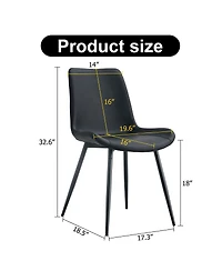 Streamdale Furniture Faux Leather Dining Chairs