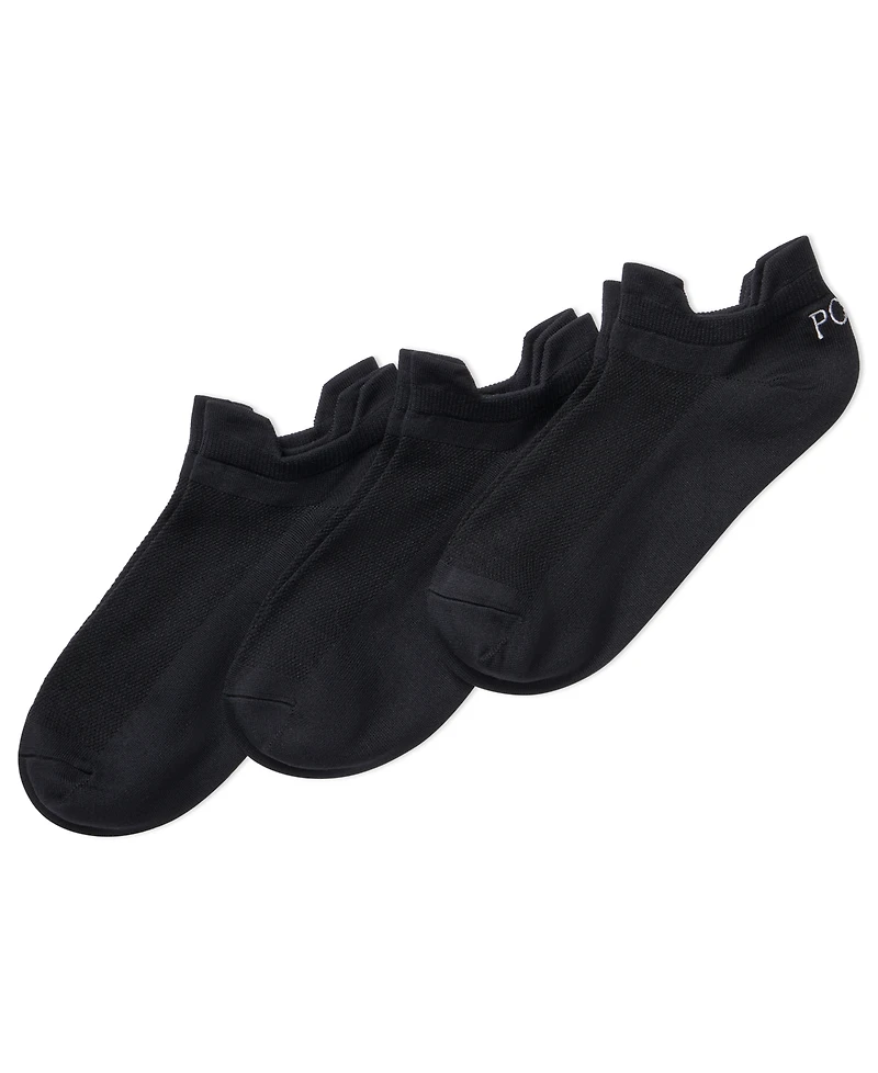 Lauren Ralph Women's Double Tab No Show Socks, 3-Pack