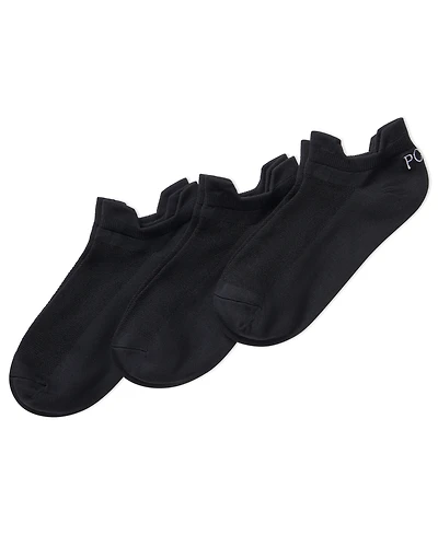 Lauren Ralph Women's Double Tab No Show Socks, 3-Pack
