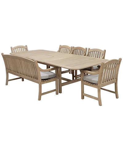 Bristol 7-Pc. Rectangle Dining Set (Dining Table, Chairs and Bench), Created for Macy's