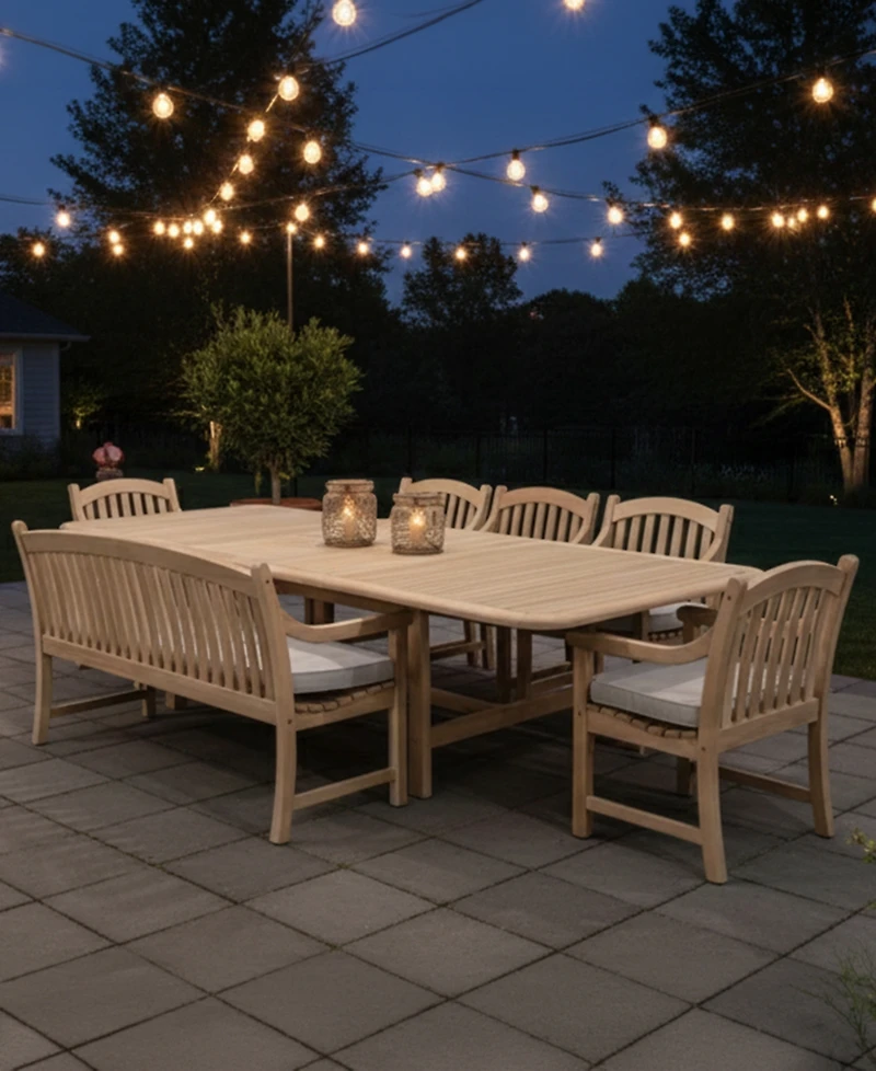 Bristol 7-Pc. Rectangle Dining Set (Dining Table, Chairs and Bench), Created for Macy's