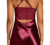 Emerald Sundae Women's Lace Back Scoop Neck Pull-On Gown