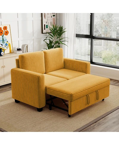 Streamdale Furniture Corduroy 2-Seat Pull-Out Sofa Bed