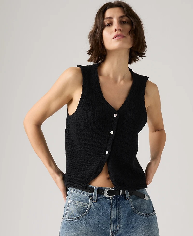 Levi's Women's Sleeveless V-Neck Cotton Vest