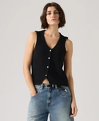 Levi's Women's Sleeveless V-Neck Cotton Vest