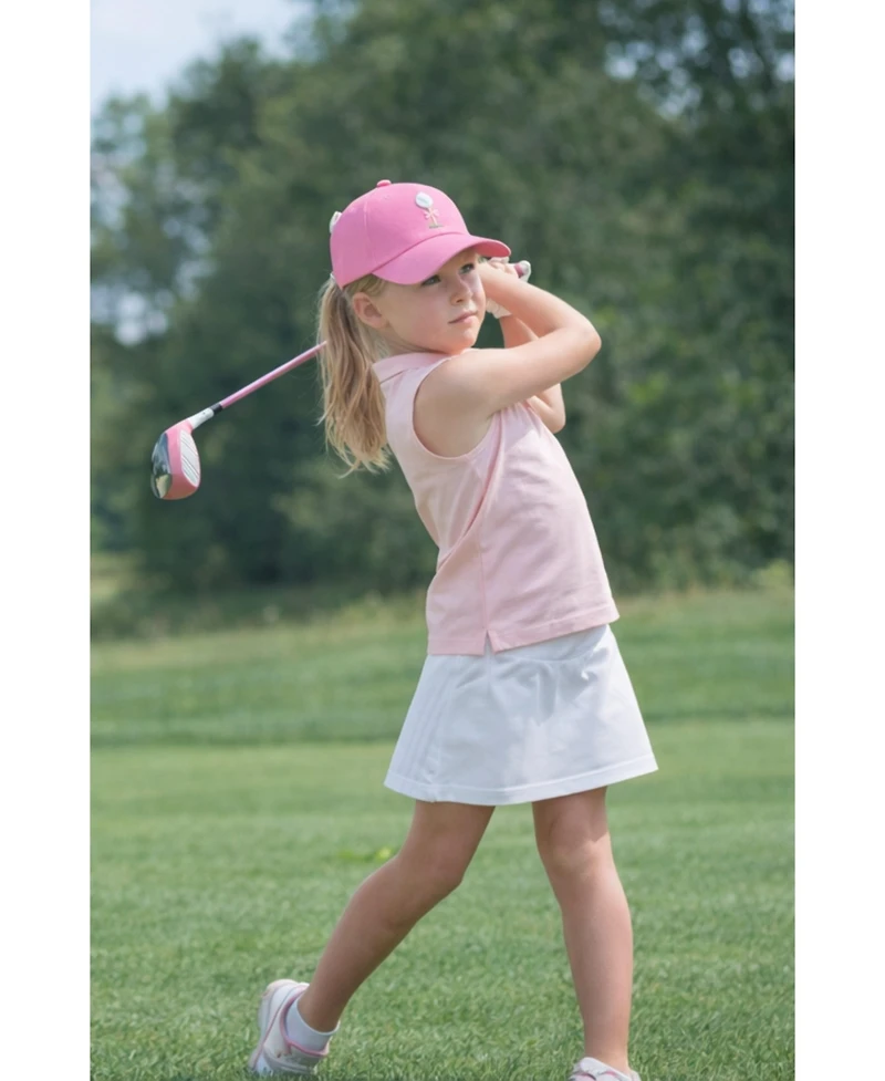 Bits & Bows Baby Girls Tee Time Bow Baseball Hat