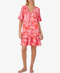 Ellen Tracy Women's V-Neck Short Nightgown