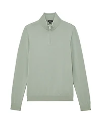 Reiss Men's Merino Wool Half-Zip Jumper Sweater
