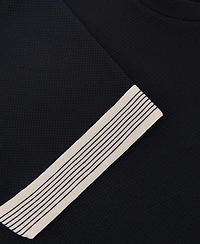 Reiss Men's Textured Tape-Cuff Modern-Fit T-Shirt