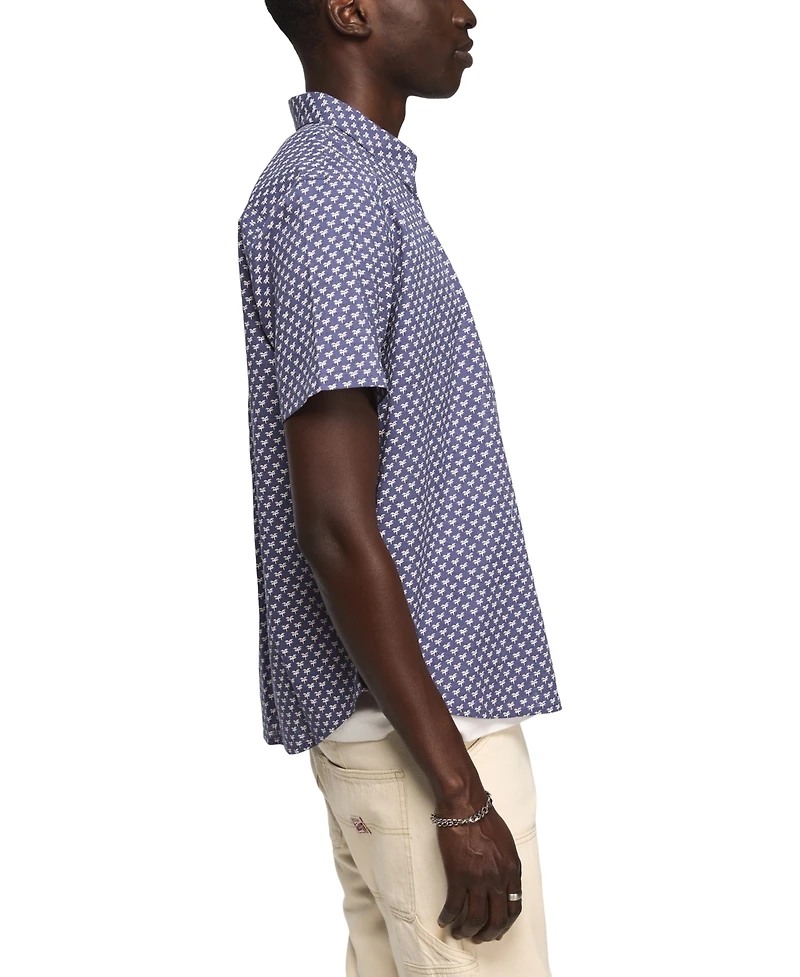 Lucky Brand Men's Short Sleeve Print San Gabriel Shirt