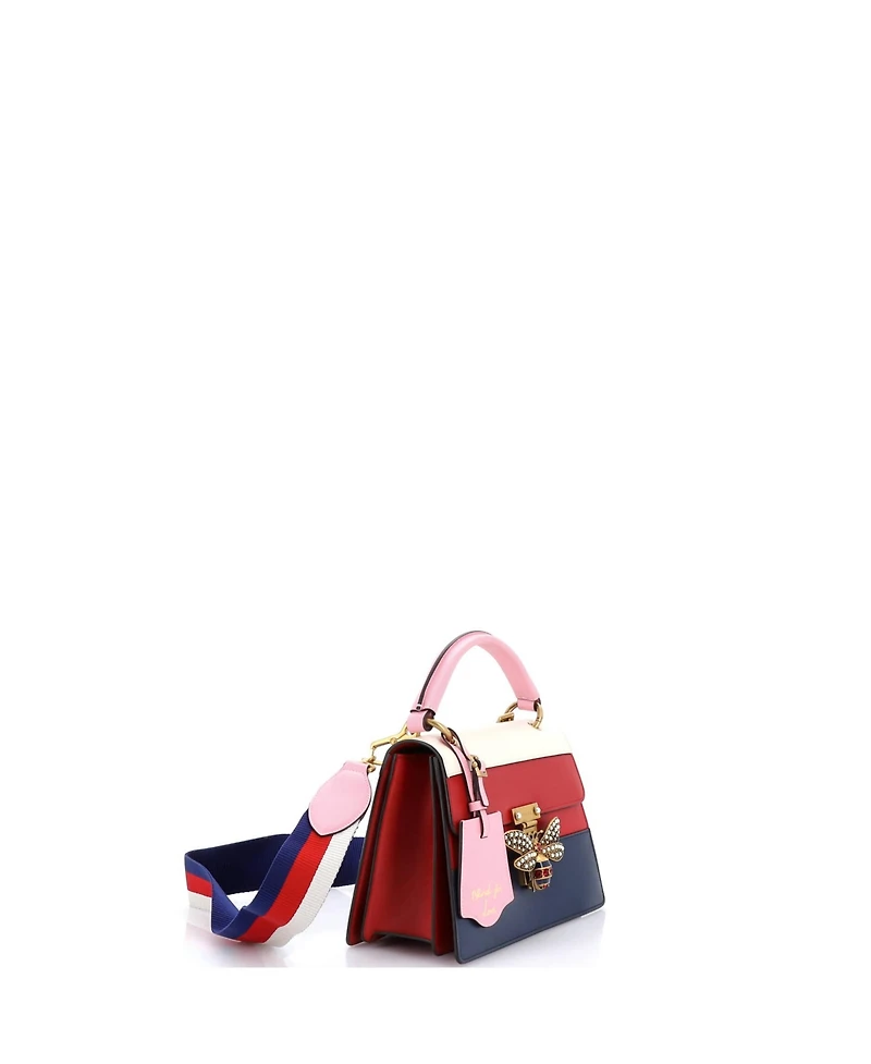 Pre-Owned Gucci Small Queen Margaret Top Handle Bag Colorblock Leather