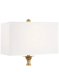 Vienna Full Spectrum Valerie Modern Table Lamp with Riser 28" Tall Clear Crystal Fabric Shade for Bedroom Living Room Bedside Nightstand Office