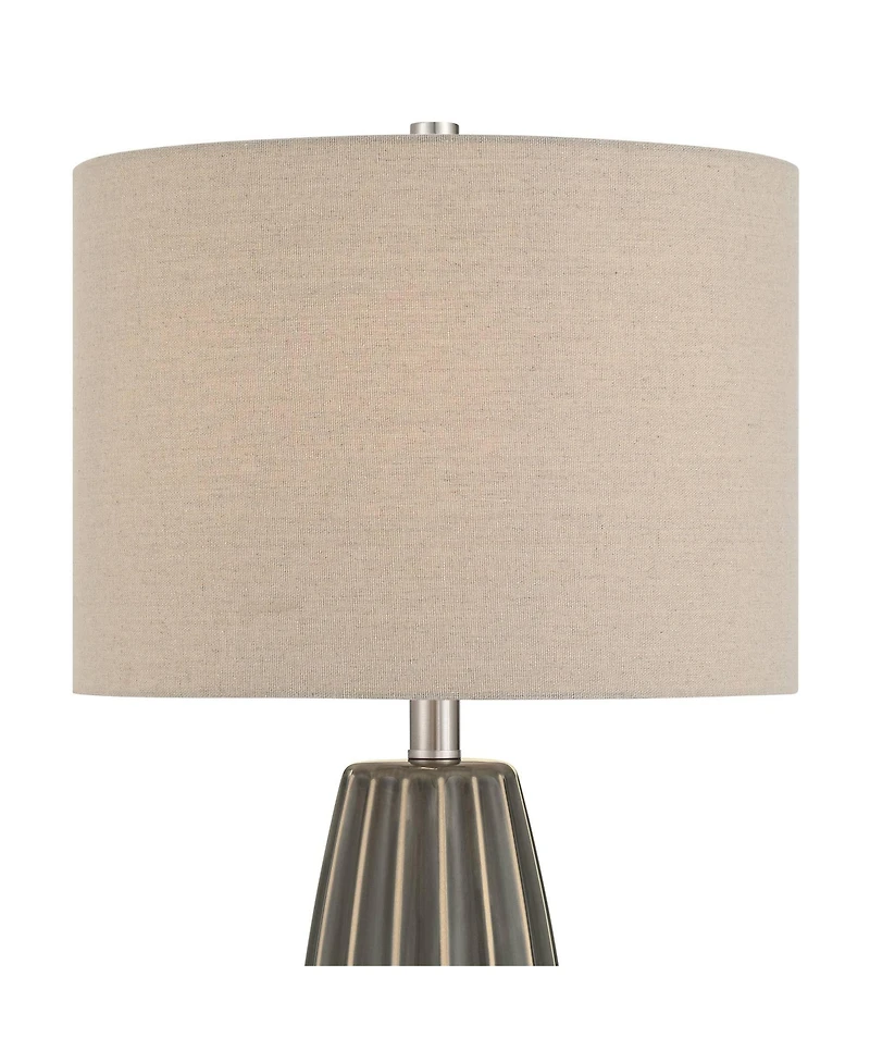 360 Lighting Olsen 26 1/2" High Charcoal Stripe Ceramic Table Lamp