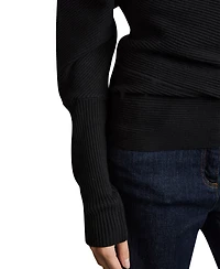 Reiss Women's Asymmetric Drape Knitted Top