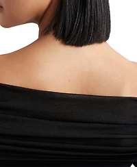Reiss Women's Sheer-Sleeve Knit Midi Dress