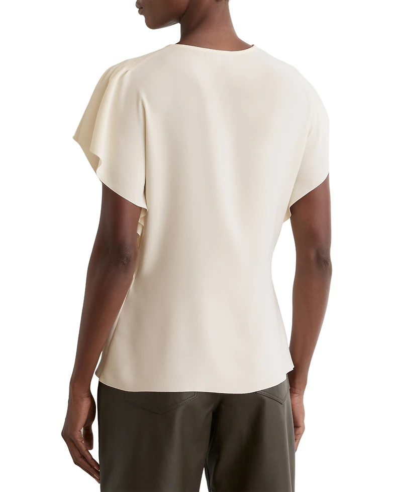 Reiss Women's Natalie Asymmetric Drape-Neck Top