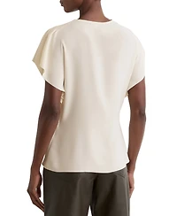 Reiss Women's Natalie Asymmetric Drape-Neck Top