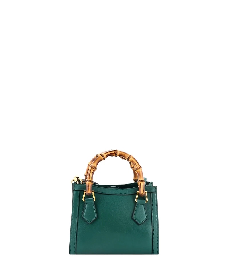 Pre-Owned Gucci Mini Diana Nm Bamboo Handle Tote Leather