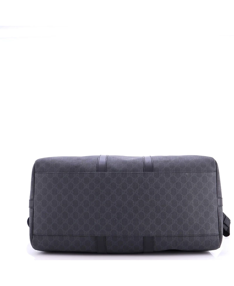 Pre-Owned Gucci Medium Carry On Convertible Duffle Bag Gg Coated Canvas