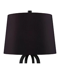 360 Lighting Marcel Industrial Table Lamps High Set of 2 with Usb Charging Port and Nightlight Led Drum Shade for Bedroom Bedside Desk