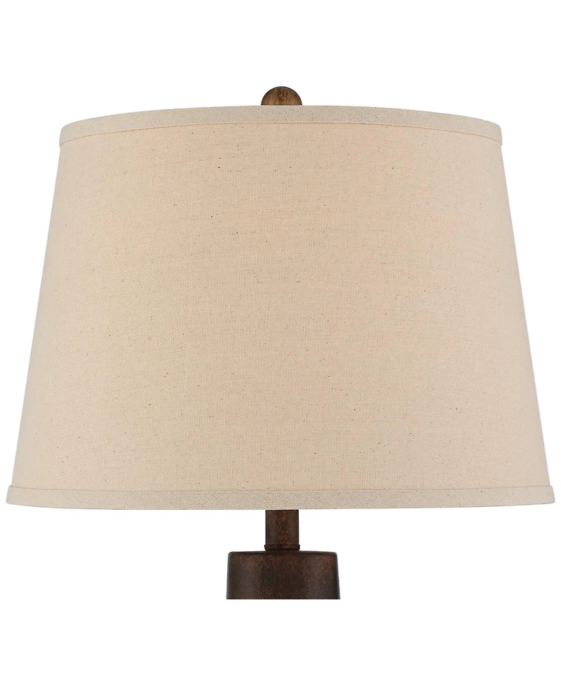Regency Hill Glenn 27" Tall Urn Farmhouse Rustic Table Lamps Set of 2 WiFi Smart Socket Dark Terra Cotta Finish Living Room
