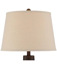 Regency Hill Glenn 27" Tall Urn Farmhouse Rustic Table Lamps Set of 2 WiFi Smart Socket Dark Terra Cotta Finish Living Room