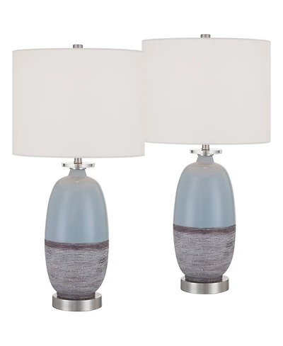360 Lighting Stratos 26 1/4" High loud Ceramic Table Lamp Set of 2