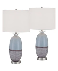 360 Lighting Stratos 26 1/4" High loud Ceramic Table Lamp Set of 2