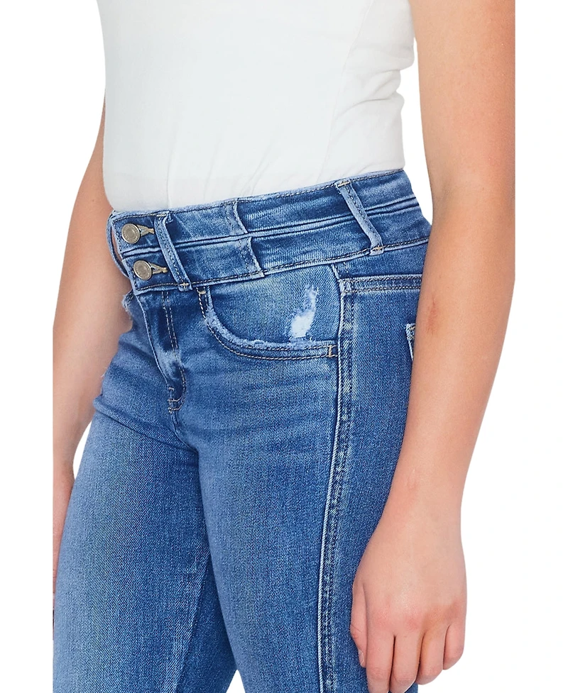 KanCan Big Girls Bunnie High Rise Ankle Skinny Jeans