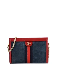 Pre-Owned Gucci Small Ophidia Chain Shoulder Bag Suede