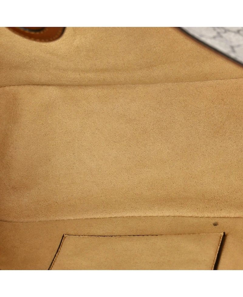 Pre-Owned Gucci Small Convertible Soft Tote Gg Coated Canvas with Leather