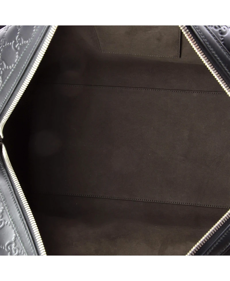 Pre-Owned Gucci Medium Signature Convertible Duffle Bag Guccissima Leather