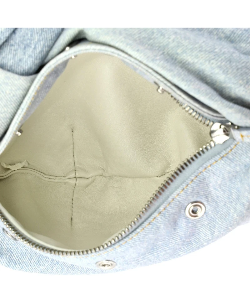 Pre-Owned Bottega Veneta Mini Bv Jodie Hobo Shirt Effect Denim