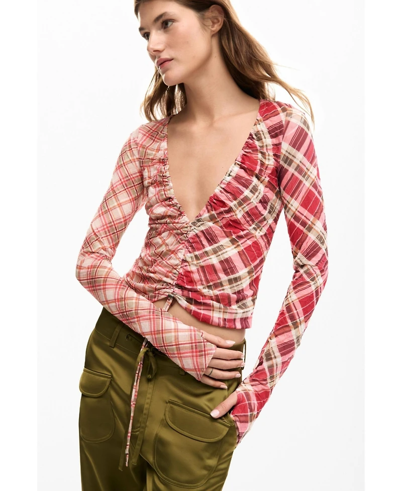 Desigual Women's Ruched neckline t-shirt