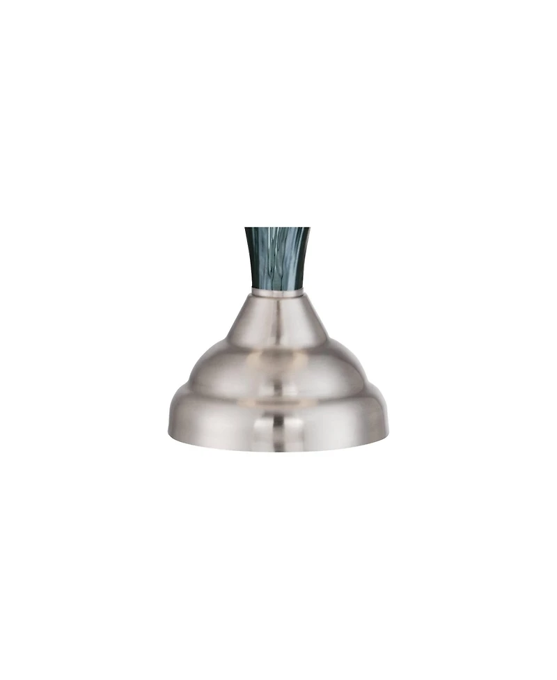 Regency Hill Arden Coastal Table Lamps 25" High Set of 2 Glass Twist with Table Top Dimmers Empire Shade for Bedroom Living Room Bedside