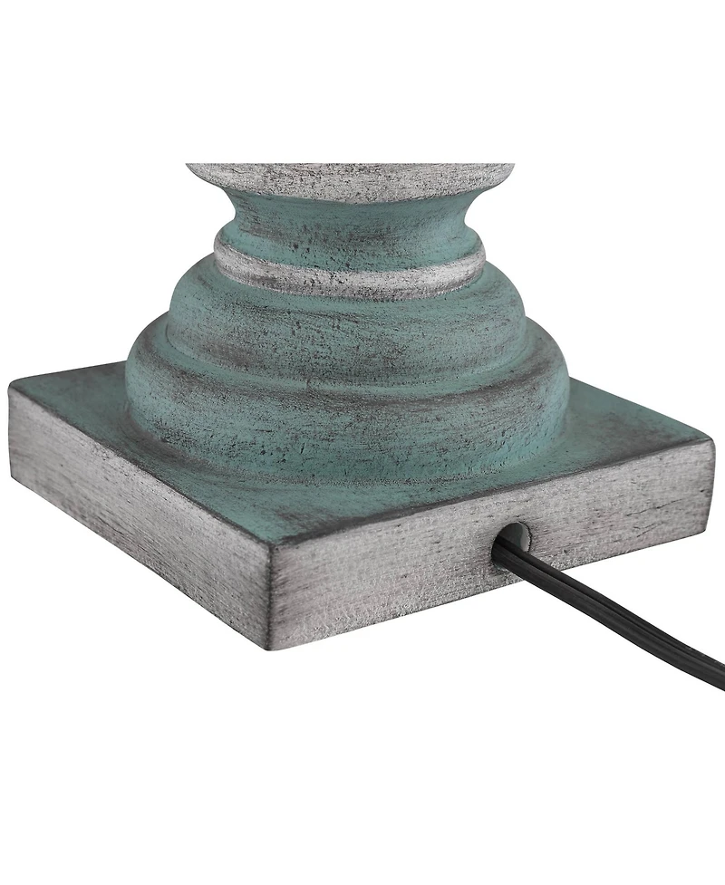 Regency Hill Patsy Rustic Farmhouse Table Lamps 26 1/2 High Set of 2 Washed Softback Drum Shade for Bedroom Living Room House Home