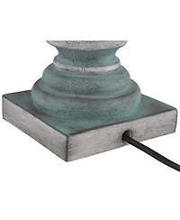 Regency Hill Patsy Rustic Farmhouse Table Lamps 26 1/2 High Set of 2 Washed Softback Drum Shade for Bedroom Living Room House Home