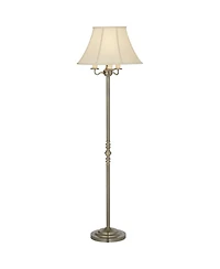 Regency Hill Montebello Traditional 59" Tall Standing Floor Lamps Set of 2 Lights 4-Light Antique Brass Finish