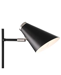 360 Lighting Duke 20 3/4" High Mid Century Modern Desk Lamps Set of 2 Usb Port Nickel Finish Metal Home Office Charging