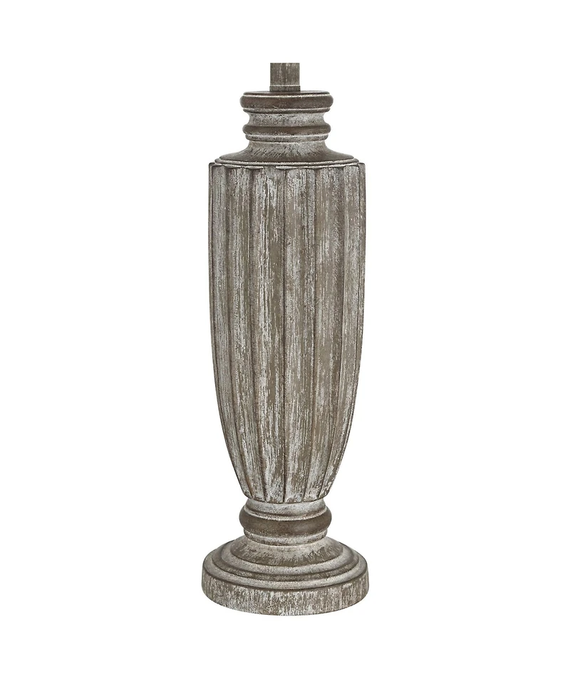 360 Lighting Lockland 31" Tall Column Large Traditional End 3-Way Table Lamp Antique Finish Single Shade Living Room Bedroom