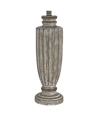 360 Lighting Lockland 31" Tall Column Large Traditional End 3-Way Table Lamp Antique Finish Single Shade Living Room Bedroom