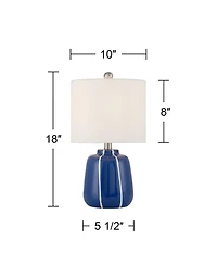 360 Lighting Quinn 18" High Ceramic Table Lamp with Dimmer