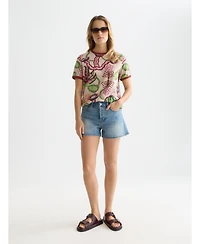 Scotch & Soda Women's Printed Regular-Fit T-Shirt
