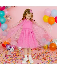 Sweet Wink Girls Raspberry Rhinestone Cape